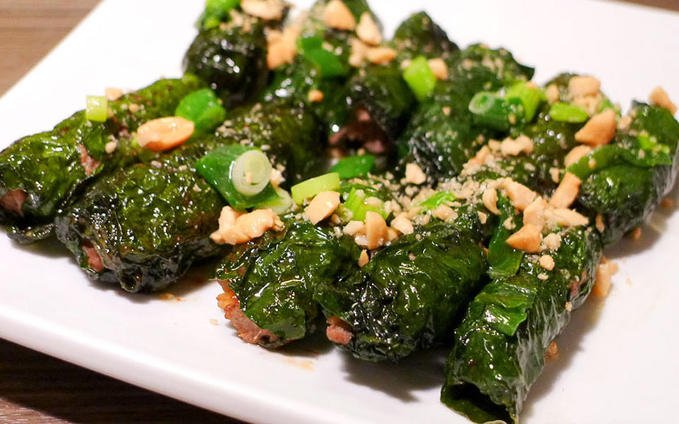 Bò Lá Lốt Mỡ Chài