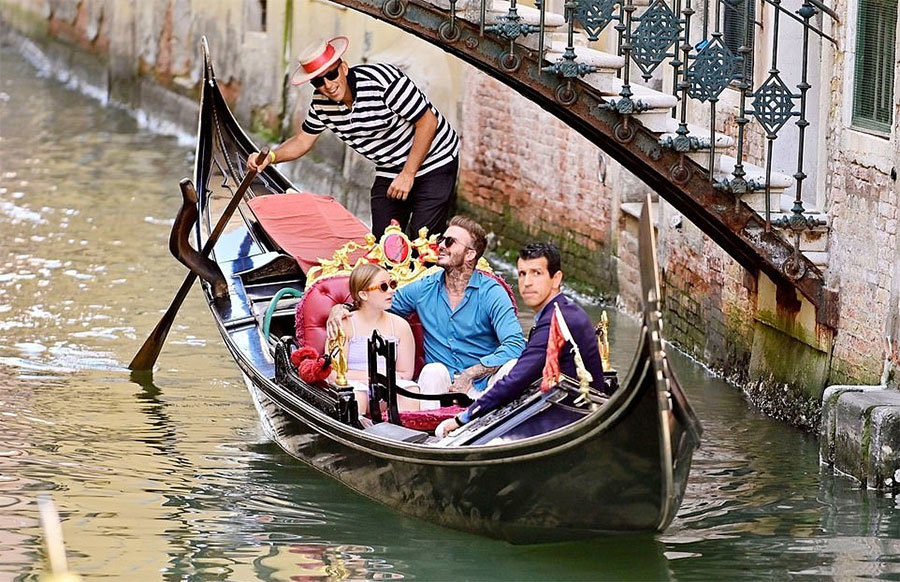 Chuyến dạo chơi Venice của Beckham và con gái , chuyen dao choi venice cua beckham va con gai